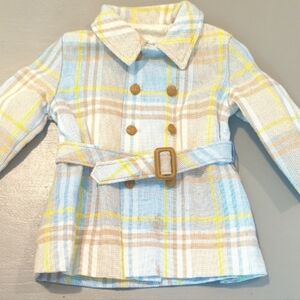 Vintage Baby Coat Plaid size 18M‎